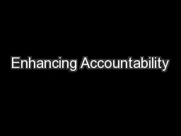 Enhancing Accountability