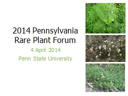 2014 Pennsylvania Rare Plant Forum