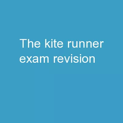 The kite runner exam revision