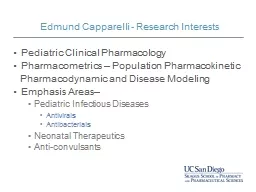 Edmund Capparelli - Research