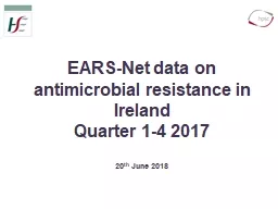 EARS-Net data on antimicrobial resistance in