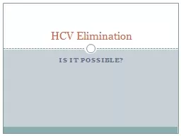 Is it possible? HCV Elimination