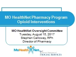 MO  HealthNet  Pharmacy Program