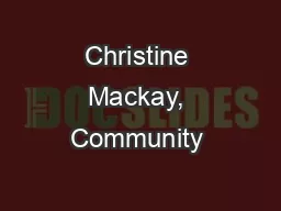 Christine Mackay, Community & Economic Development Director