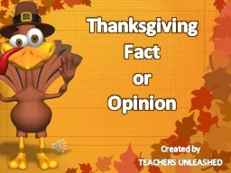 Thanksgiving Fact  or  Opinion
