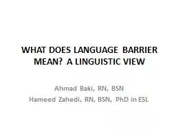 WHAT DOES LANGUAGE BARRIER MEAN? A LINGUISTIC
