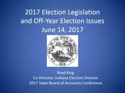 2017 Election Legislation