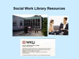 Social Work Library Resources