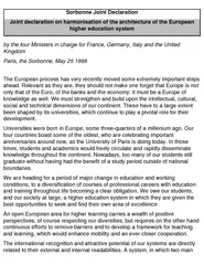 prague Sorbonne Joint Declaration Joint declaration on
