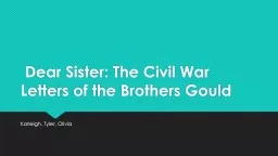 Dear Sister : The Civil War Letters of the Brothers Gould