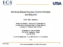 1 Attribute-Based Access Control Models