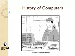 History of Computers Is this a computer?