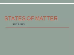 States of Matter  Self Study