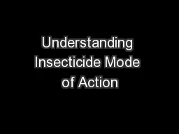 Understanding Insecticide Mode of Action