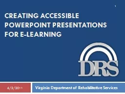 Creating Accessible PowerPoint presentations for E-Learning