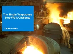 The Single Temperature Stop Work Challenge