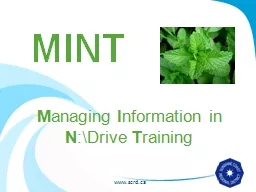 MINT M anaging  I nformation in