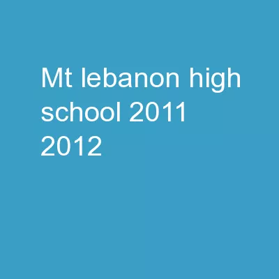 Mt. Lebanon High School 2011-2012