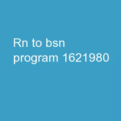 RN  to   BSN  Program ________________________