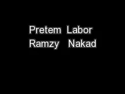 Pretem  Labor Ramzy   Nakad
