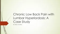 Chronic Low Back Pain with Lumbar