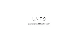 UNIT 9 Energy and Reactions