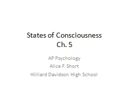 States of Consciousness Ch. 5
