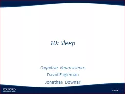 10: Sleep Cognitive Neuroscience