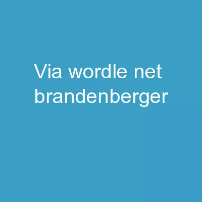 Via  Wordle.net Brandenberger,