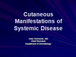 Cutaneous  Manifestations of Systemic Disease