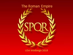 The Roman Empire U3A Wodonga 2018