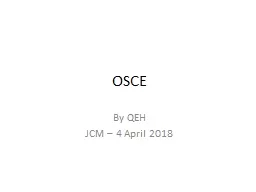 OSCE By QEH JCM – 4 April 2018