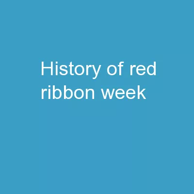 History of Red Ribbon Week