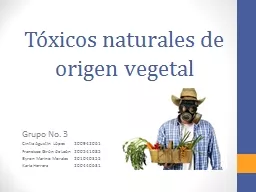 Tóxicos naturales de origen vegetal
