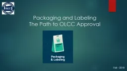 Packaging and  Labeling