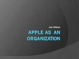 Apple  as  an organization
