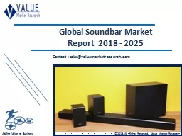 Soundbar Market Share, Global Industry Analysis Report 2018-2025