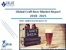 Craft Beer Market Share, Global Industry Analysis Report 2018-2025