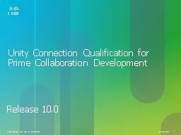 Unity Connection Qualification for