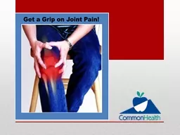 1 in 2 adults are affected by joint pain