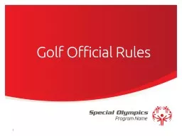 Golf Official  R ules