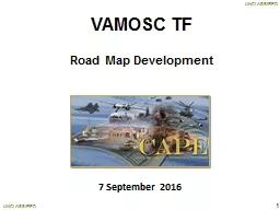 VAMOSC TF  Road Map Developmen