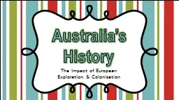 Australia’s History The Impact of European