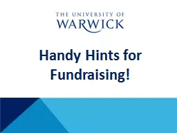 Handy  Hints for Fundraising!