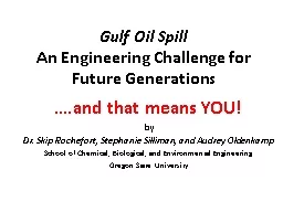 Gulf Oil Spill   An Engineering Challenge for Future Generations