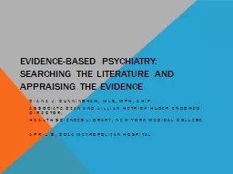 Evidence-based Psychiatry: