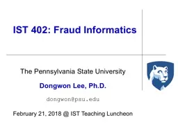 IST 402: Fraud Informatics