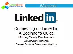 Welcome!  Connecting on LinkedIn: