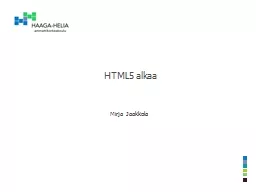 HTML5 alkaa Mirja Jaakkola