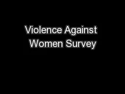 Violence Against Women Survey